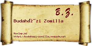 Budaházi Zomilla névjegykártya